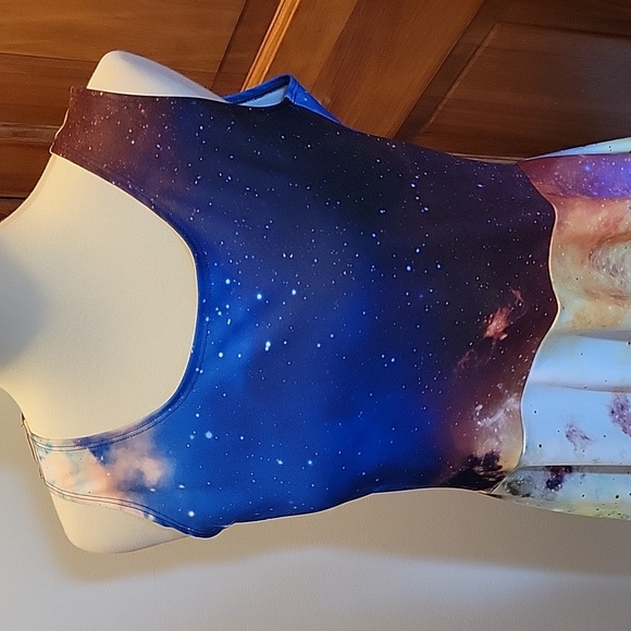 Galaxy Cow Cow Size XL Moon Stars Sleeveless Dress - Picture 2 of 3